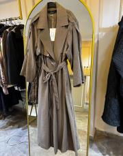 ceremony kruvaze baskılı safari trençkot vizon