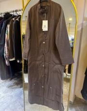 ceremony yakası bağcıklı önden çıt çıtlı safari kap kahve