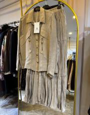 ceremony cebi fermuar detaylı suel etekli takım vizon 6