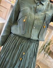 ceremony cebi fermuar detaylı suel etekli takım yeşil 2