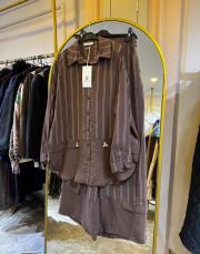 ceremony istiridye detaylı pantolonlu takım kahve 6