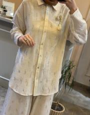 ceremony halat broş aksesuarlı pullu payet pantolonlu takım orijinal 3