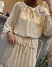 ceremony dantel detaylı pullu payet etekli takım orijinal 2