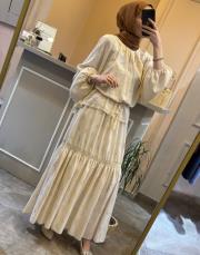 ceremony dantel detaylı pullu payet etekli takım orijinal 6