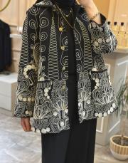 ghisa işlemeli ceket siyah 2