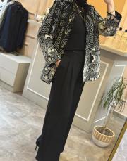 ghisa işlemeli ceket siyah 4