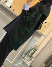 ghisa iki renkli dantel detaylı gömlek yeşil 5