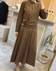 ghisa üstü yandan modelli etekli takım kahve 5