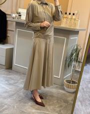 ghisa üstü yandan modelli etekli takım vizon 6