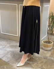 sentez rozie yanı fermuarlı kiloş etek lacivert 4