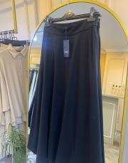 sentez rozie yanı fermuarlı kiloş etek siyah