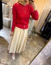 sentez rozie yanı fermuarlı kiloş etek taş 3