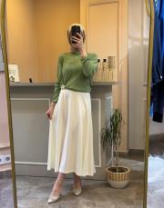 sentez rozie yanı fermuarlı kiloş etek beyaz 2