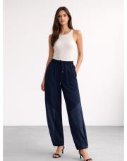 sentez paçası kapsüllü paraşüt detaylı pantolon lacivert