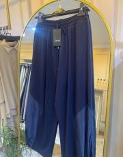 sentez paçası kapsüllü paraşüt detaylı pantolon lacivert 2