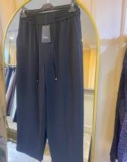 sentez elegance beli lastikli dar paça pantolon siyah 2