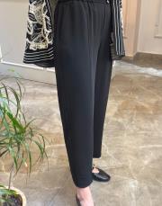 sentez elegance beli lastikli dar paça pantolon siyah 5