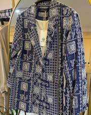 ceremony brode nakışlı kot ceket lacivert