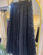 ceremony file detaylı pantolon siyah