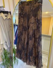 sentez efru desen kırıştırma etek kahve