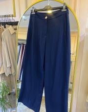 sentez loir yan parçalı pantolon lacivert