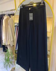 sentez loir yan parçalı pantolon siyah