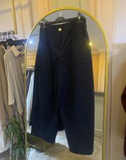 sentez salvador arkası lastikli mam pantolon siyah