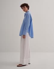 oversize koton gömlek mavi 2