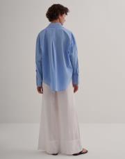 oversize koton gömlek mavi 3