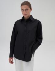 oversize koton gömlek siyah 6