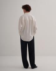 oversize koton gömlek ekru 3