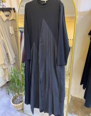 ceremony önü ve arkası dubai garnili bambu elbise siyah