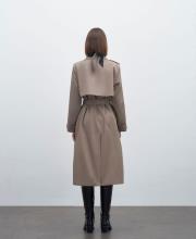 vatkalı koton trençkot haki 3