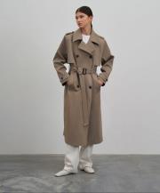 vatkalı koton trençkot haki 6