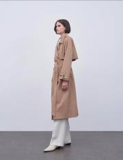 vatkalı koton trençkot camel 2