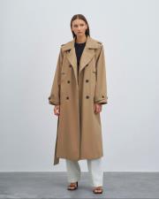 vatkalı koton trençkot camel 6