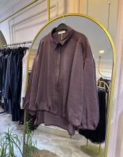 ceremony su patlı sapphire kısa bluz siyah