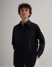 basic koton gömlek lacivert 4