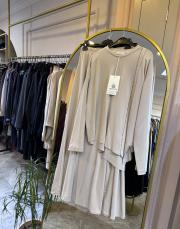 ceremony tuniği boncuk işlemeli kloş etekli takım taş