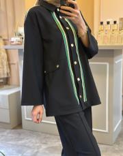 ghisa şeritli takım siyah 2