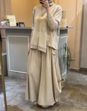 ceremony bambu bluz ve yandan büyük torba cepli zeyna pantolon takım taş 4