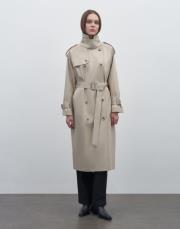 klasik koton trençkot bej