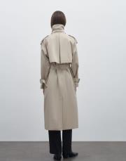 klasik koton trençkot bej 2