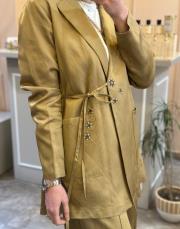 ceremony yandan bağlamalı blazer takım bal köpüğü 3
