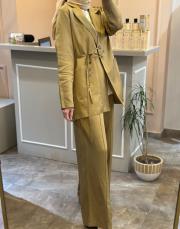 ceremony yandan bağlamalı blazer takım bal köpüğü 5