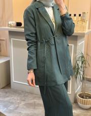 ceremony yandan bağlamalı blazer takım jade 2