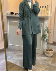 ceremony yandan bağlamalı blazer takım jade 5