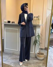 ceremony tencel lycellblazer takım lacivert