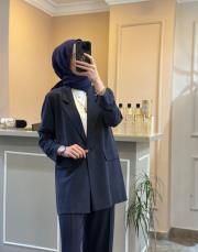ceremony tencel lycellblazer takım lacivert 4